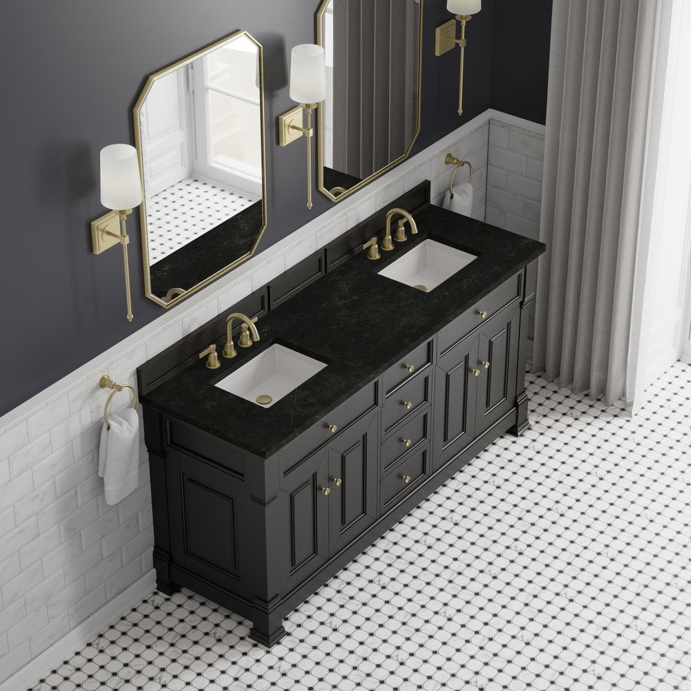 James Martin - Brookfield 72" Double Vanity, Black Onyx, w/ 3 CM Phantome Eclos Top - 547-V72-BKO-3PHT view 7