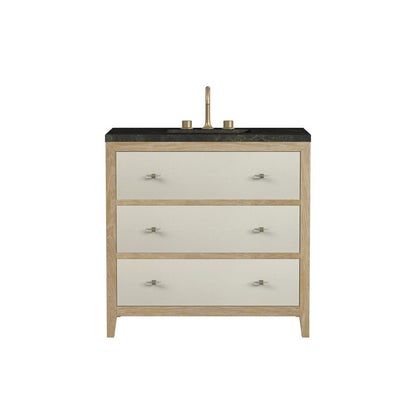 James Martin - Celeste 36" Single Vanity, Sunwashed Oak with Embossed Shagreen, w/ 3 CM Phantome Eclos Top - D604-V36-SHG-3PHT view 1