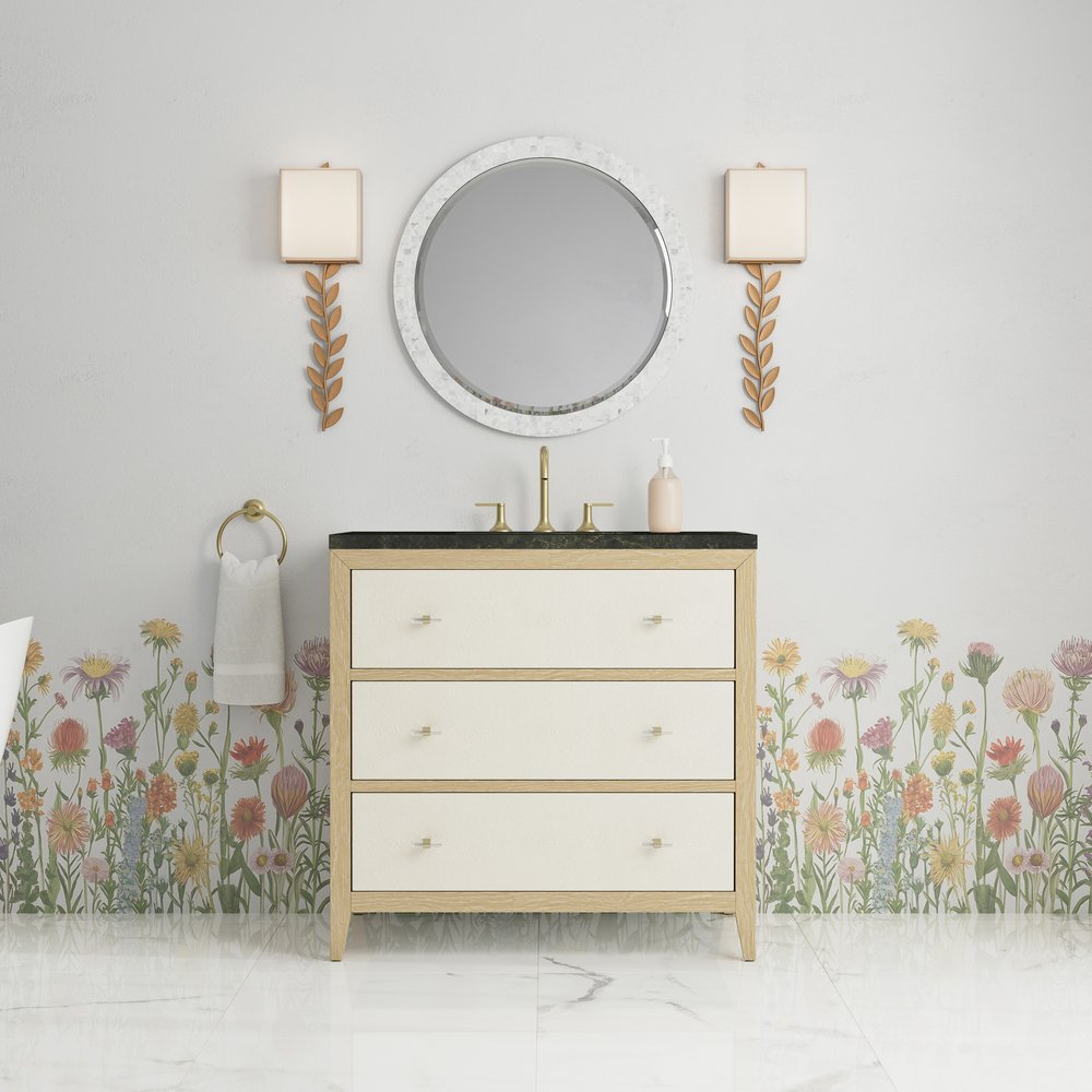James Martin - Celeste 36" Single Vanity, Sunwashed Oak with Embossed Shagreen, w/ 3 CM Phantome Eclos Top - D604-V36-SHG-3PHT view 3