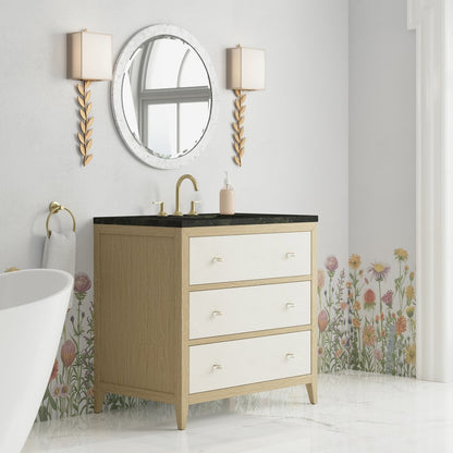 James Martin - Celeste 36" Single Vanity, Sunwashed Oak with Embossed Shagreen, w/ 3 CM Phantome Eclos Top - D604-V36-SHG-3PHT view 4