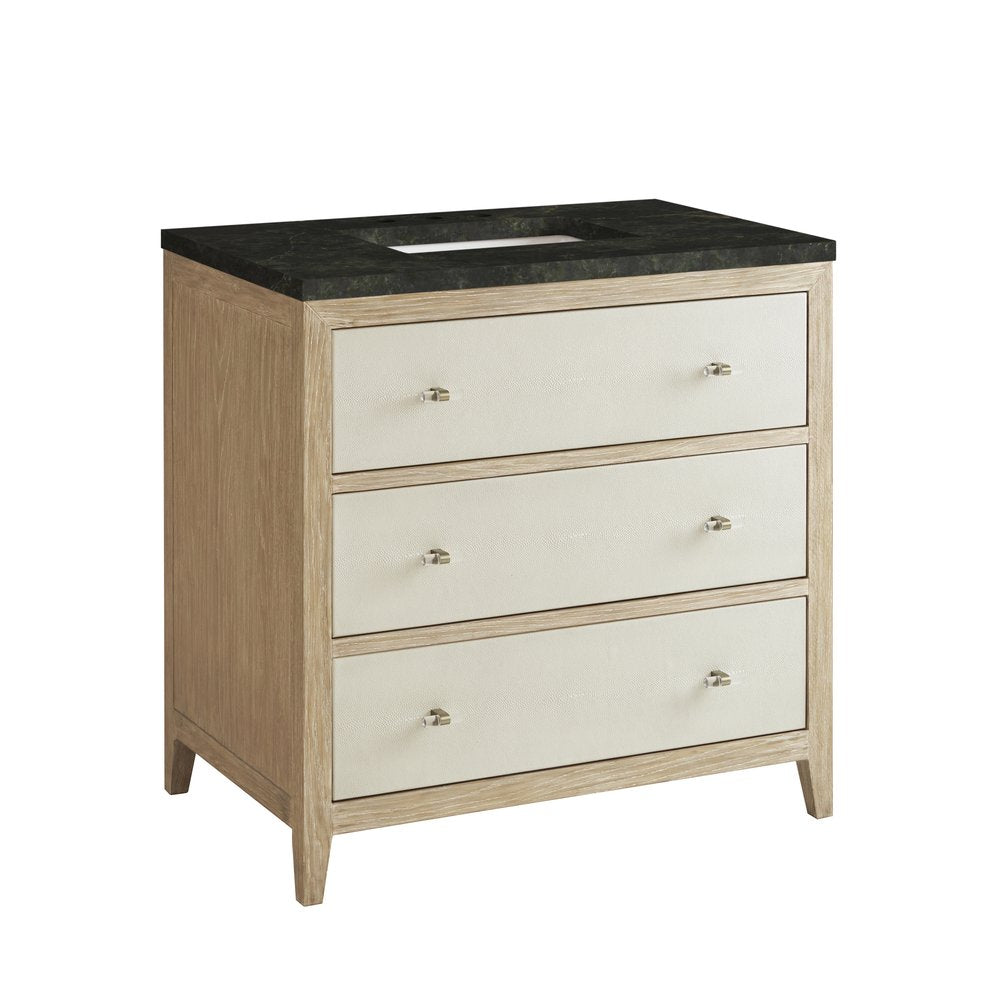 James Martin - Celeste 36" Single Vanity, Sunwashed Oak with Embossed Shagreen, w/ 3 CM Phantome Eclos Top - D604-V36-SHG-3PHT view 11
