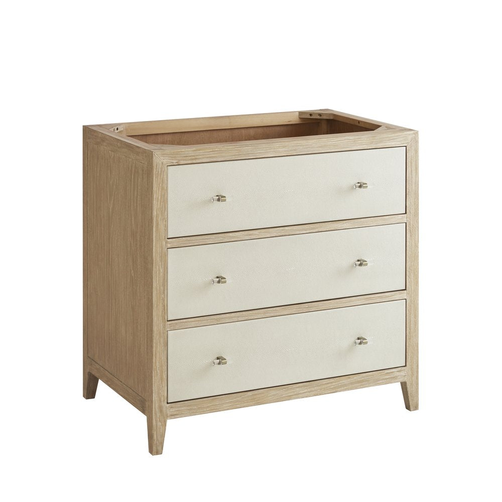 James Martin - Celeste 36" Single Vanity, Sunwashed Oak with Embossed Shagreen, w/ 3 CM Siberian Silestone Top - D604-V36-SHG-3SFR view 2