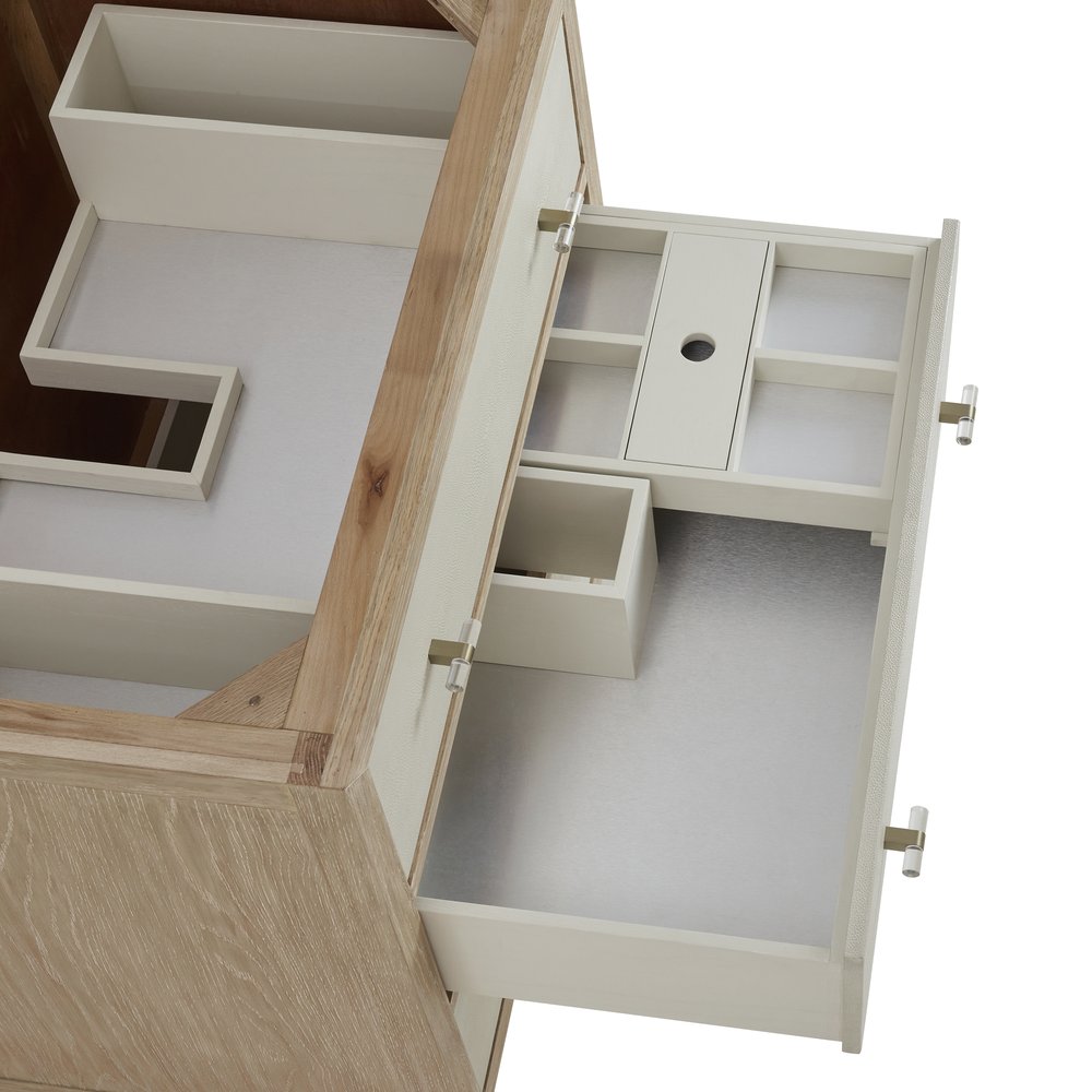 James Martin - Celeste 36" Single Vanity, Sunwashed Oak with Embossed Shagreen w/ 3 CM White Zeus Silestone Top - D604-V36-SHG-3WZ view 15