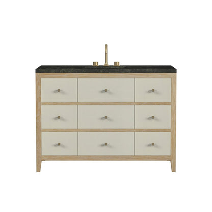 James Martin - Celeste 48" Single Vanity, Sunwashed Oak with Embossed Shagreen, w/ 3 CM Phantome Eclos Top - D604-V48-SHG-3PHT view 1