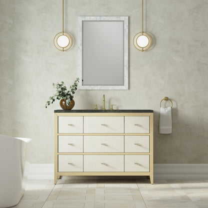 James Martin - Celeste 48" Single Vanity, Sunwashed Oak with Embossed Shagreen, w/ 3 CM Phantome Eclos Top - D604-V48-SHG-3PHT view 3