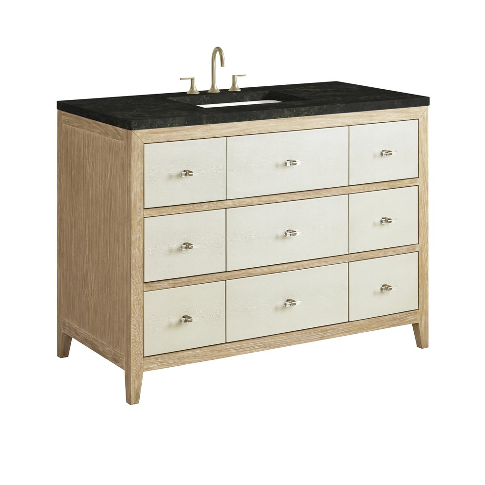 James Martin - Celeste 48" Single Vanity, Sunwashed Oak with Embossed Shagreen, w/ 3 CM Phantome Eclos Top - D604-V48-SHG-3PHT view 12