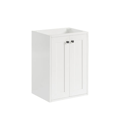 James Martin - Chianti 20" Single Cabinet, Glossy White, Matte Black - 533-V20-GW-MBK view 2