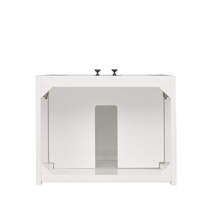 James Martin - Chianti 20" Single Cabinet, Glossy White, Matte Black - 533-V20-GW-MBK view 3