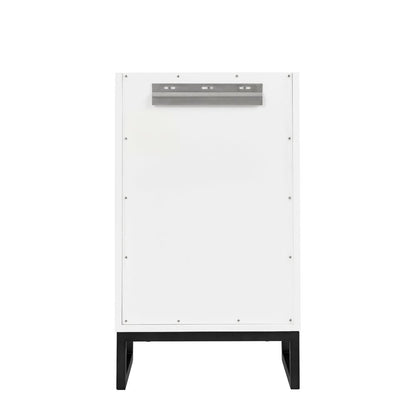 James Martin - Chianti 20" Single Cabinet, Glossy White, Matte Black - 533-V20-GW-MBK view 6