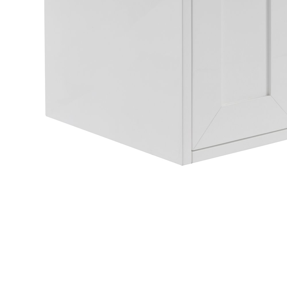 James Martin - Chianti 20" Single Cabinet, Glossy White, Matte Black - 533-V20-GW-MBK view 10