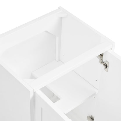 James Martin - Chianti 20" Single Cabinet, Glossy White, Matte Black - 533-V20-GW-MBK view 11