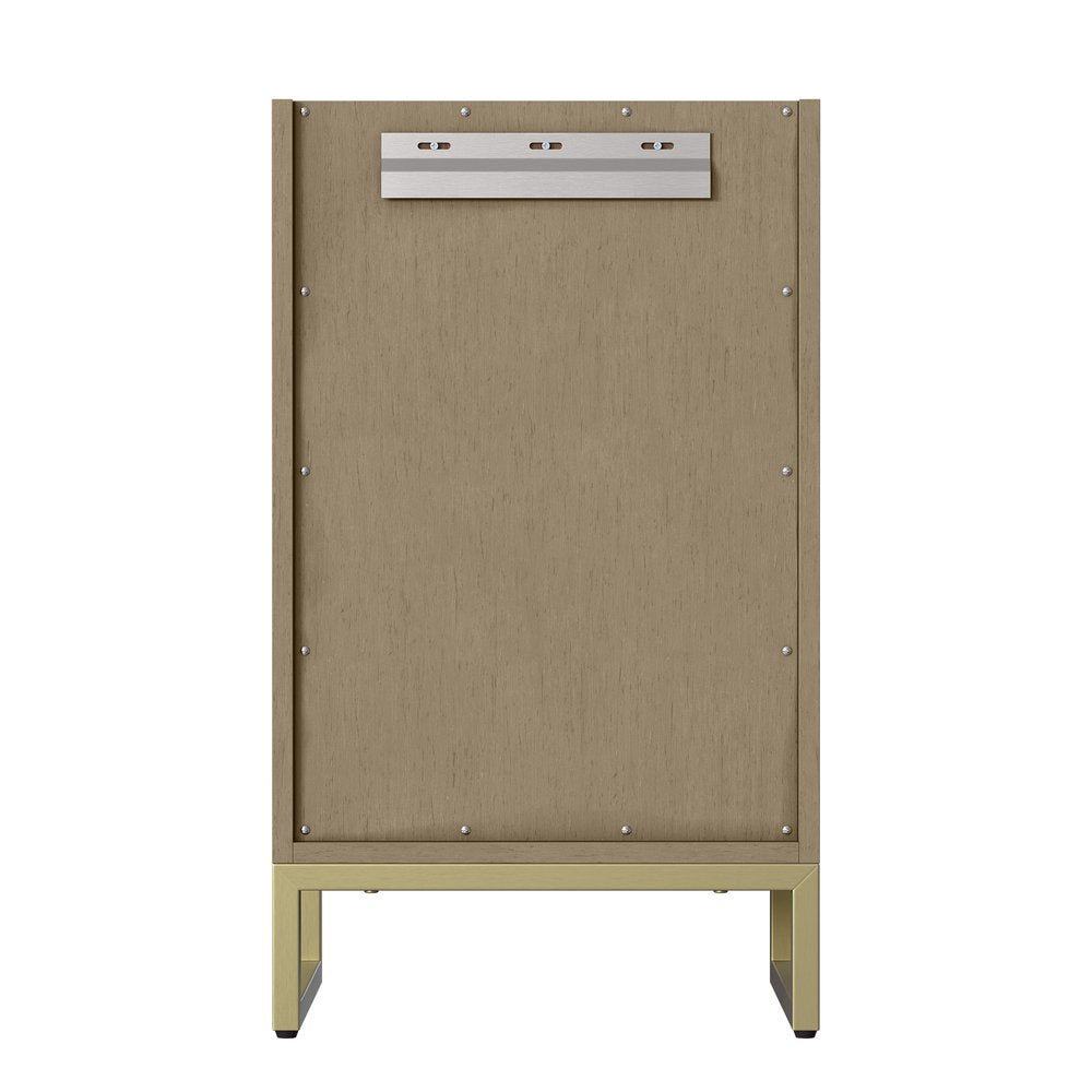 James Martin - Chianti 20" Single Cabinet, Walnut Whisper, Champagne Brass - 533-V20-WLW-CB view 6