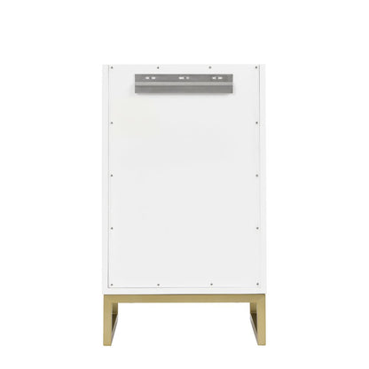 James Martin - Chianti 20" Single Vanity, Glossy White, Champagne Brass, w/ White Glossy Composite Stone Top - 533V20GWCBWG view 17