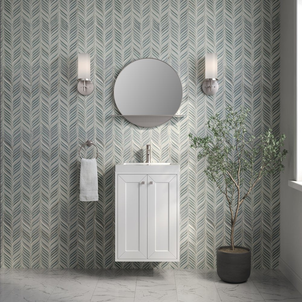 James Martin - Chianti 20" Single Vanity, Glossy White w/ White Glossy Composite Stone Top - 533V20GWWG view 4