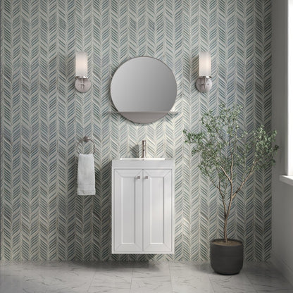 James Martin - Chianti 20" Single Vanity, Glossy White w/ White Glossy Composite Stone Top - 533V20GWWG view 4