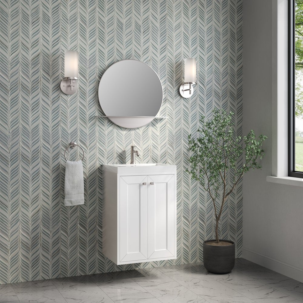 James Martin - Chianti 20" Single Vanity, Glossy White w/ White Glossy Composite Stone Top - 533V20GWWG view 5