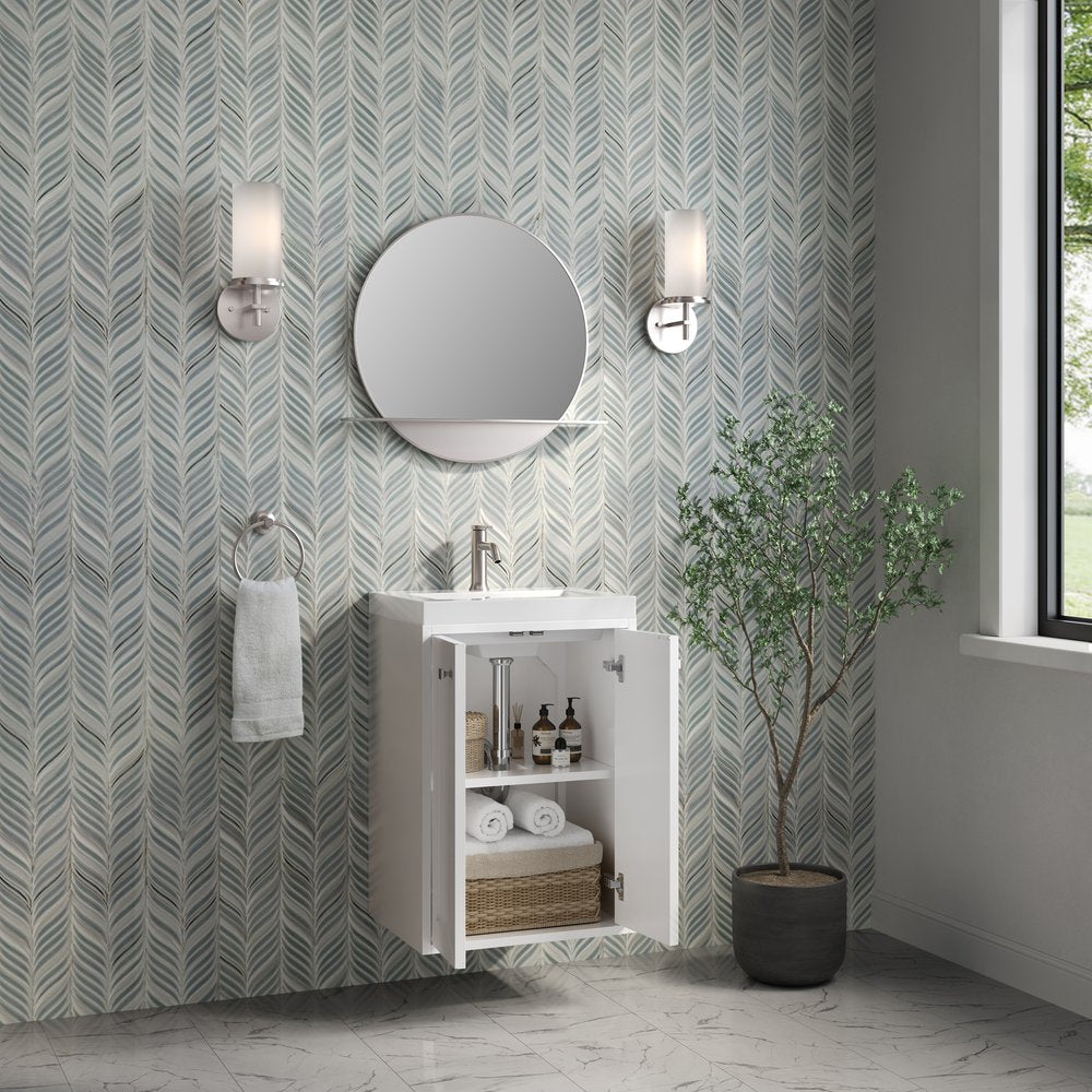 James Martin - Chianti 20" Single Vanity, Glossy White w/ White Glossy Composite Stone Top - 533V20GWWG view 6