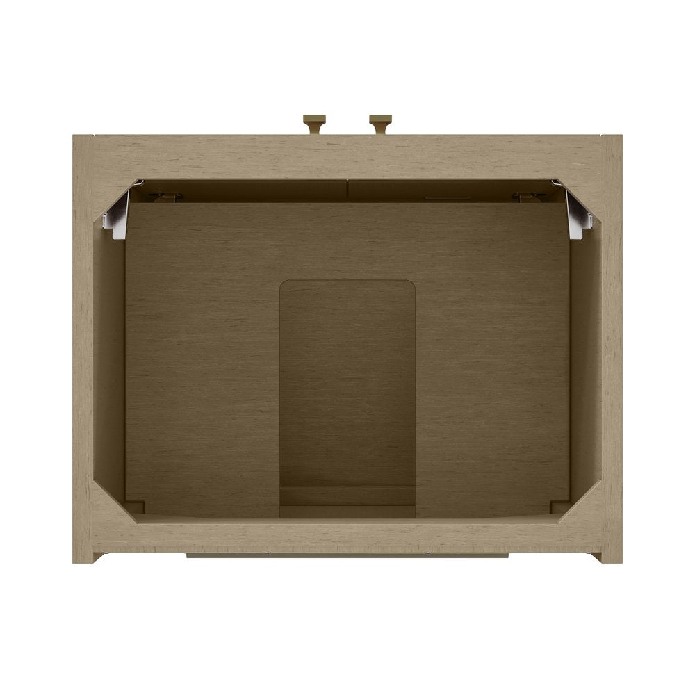 James Martin - Chianti 20" Single Vanity, Walnut Whisper, Champagne Brass, w/ White Glossy Composite Stone Top - 533V20WLWCBWG view 11