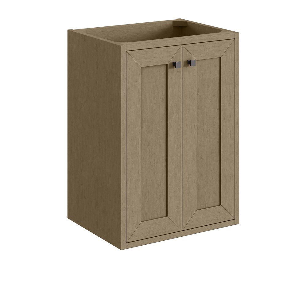 James Martin - Chianti 20" Single Vanity, Walnut Whisper, Matte Black, w/ White Glossy Composite Stone Top - 533V20WLWMBKWG view 4