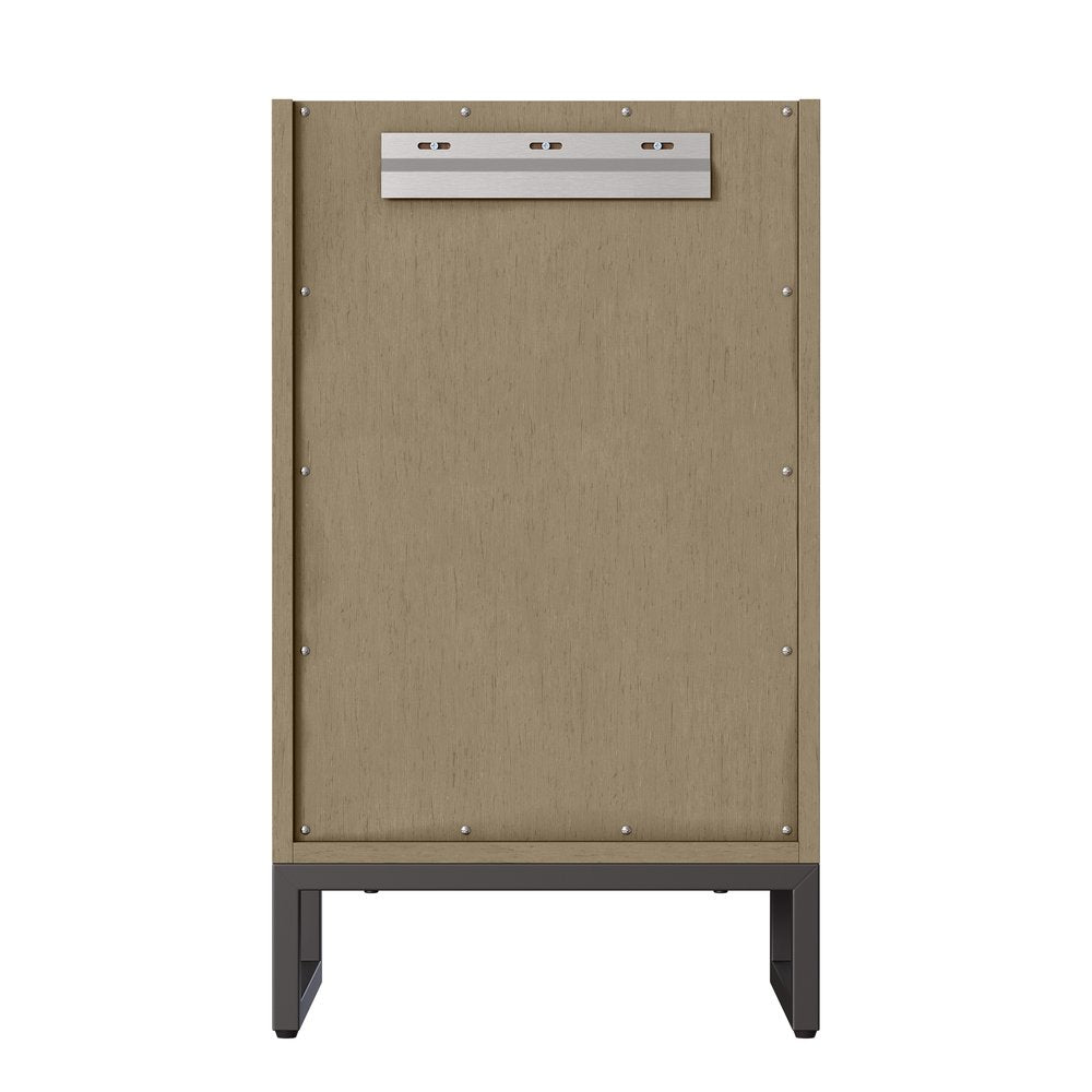 James Martin - Chianti 20" Single Vanity, Walnut Whisper, Matte Black, w/ White Glossy Composite Stone Top - 533V20WLWMBKWG view 16