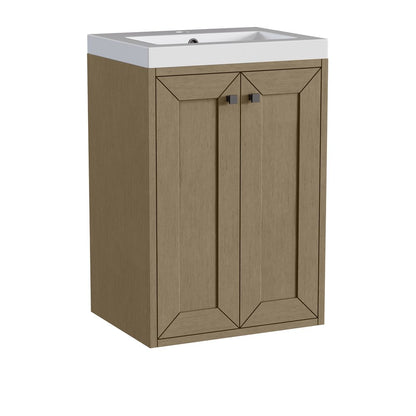 James Martin - Chianti 20" Single Vanity, Walnut Whisper, Matte Black, w/ White Glossy Composite Stone Top - 533V20WLWMBKWG view 19