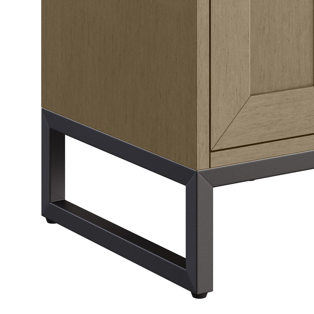 James Martin - Chianti 20" Single Vanity, Walnut Whisper, Matte Black, w/ White Glossy Composite Stone Top - 533V20WLWMBKWG view 21