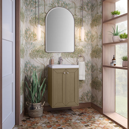 James Martin - Chianti 20" Single Vanity, Walnut Whisper w/ White Glossy Composite Stone Top - 533V20WLWLWG view 6