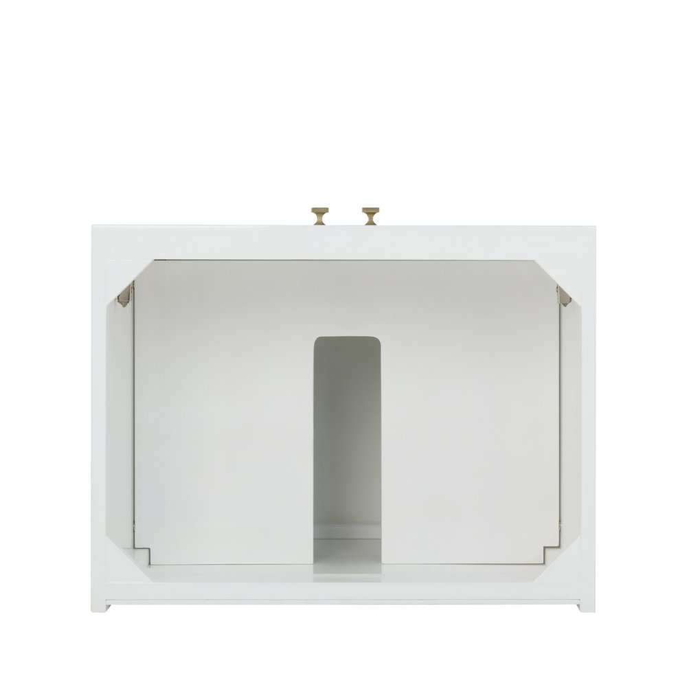 James Martin - Chianti 24" Single Cabinet, Glossy White, Champagne Brass - 533-V24-GW-CB view 3
