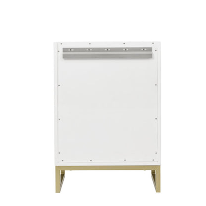 James Martin - Chianti 24" Single Cabinet, Glossy White, Champagne Brass - 533-V24-GW-CB view 6