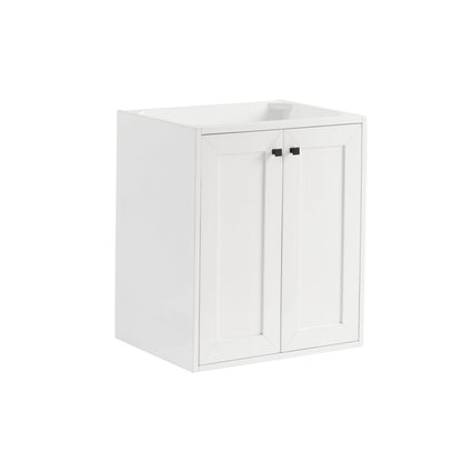 James Martin - Chianti 24" Single Cabinet, Glossy White, Matte Black - 533-V24-GW-MBK view 2