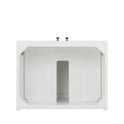 James Martin - Chianti 24" Single Cabinet, Glossy White, Matte Black - 533-V24-GW-MBK view 3
