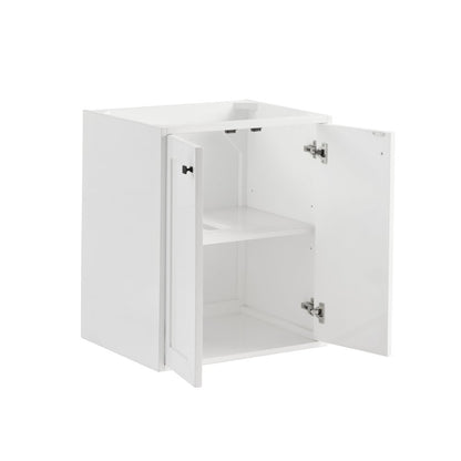 James Martin - Chianti 24" Single Cabinet, Glossy White, Matte Black - 533-V24-GW-MBK view 5