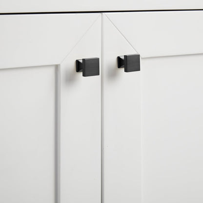 James Martin - Chianti 24" Single Cabinet, Glossy White, Matte Black - 533-V24-GW-MBK view 8