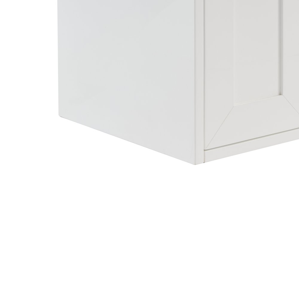 James Martin - Chianti 24" Single Cabinet, Glossy White, Matte Black - 533-V24-GW-MBK view 10