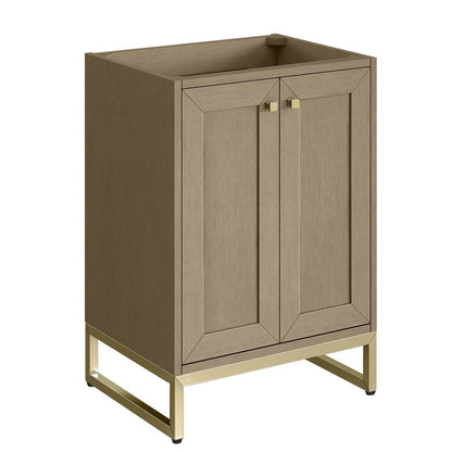 James Martin - Chianti 24" Single Cabinet, Walnut Whisper, Champagne Brass - 533-V24-WLW-CB view 1