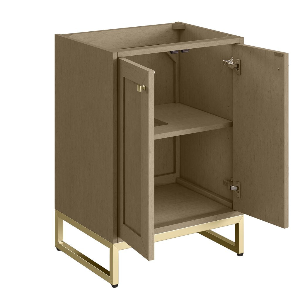 James Martin - Chianti 24" Single Cabinet, Walnut Whisper, Champagne Brass - 533-V24-WLW-CB view 4