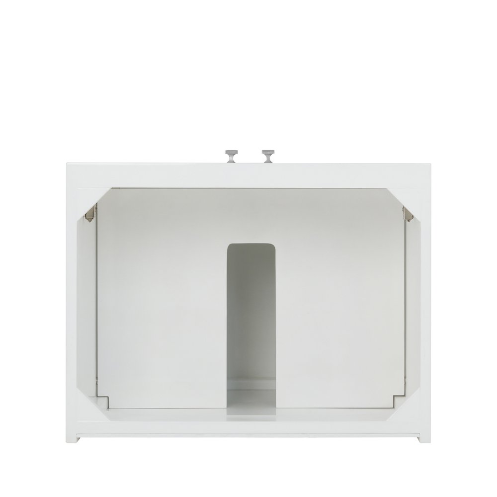 James Martin - Chianti 24" Single Vanity, Glossy White, Brushed Nickel, w/ White Glossy Composite Stone Top - 533V24GWBNKWG view 13