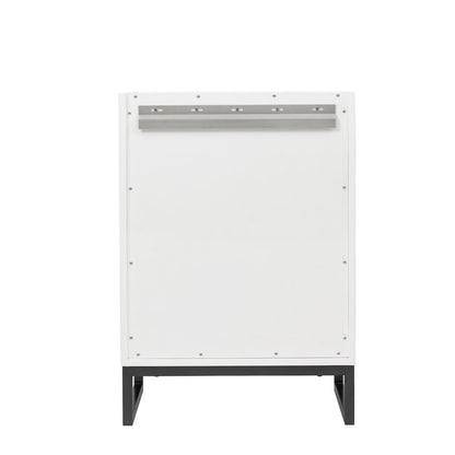 James Martin - Chianti 24" Single Vanity, Glossy White, Matte Black, w/ White Glossy Composite Stone Top - 533V24GWMBKWG view 18
