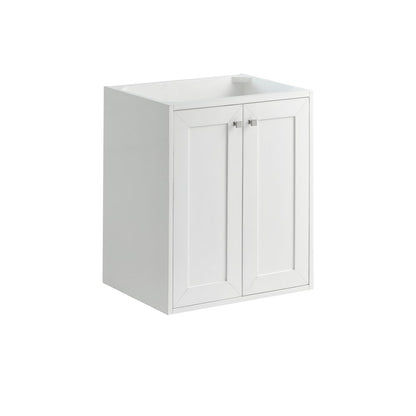 James Martin - Chianti 24" Single Vanity, Glossy White w/ White Glossy Composite Stone Top - 533V24GWWG view 2