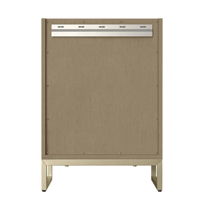 James Martin - Chianti 24" Single Vanity, Walnut Whisper, Champagne Brass, w/ White Glossy Composite Stone Top - 533V24WLWCBWG view 17