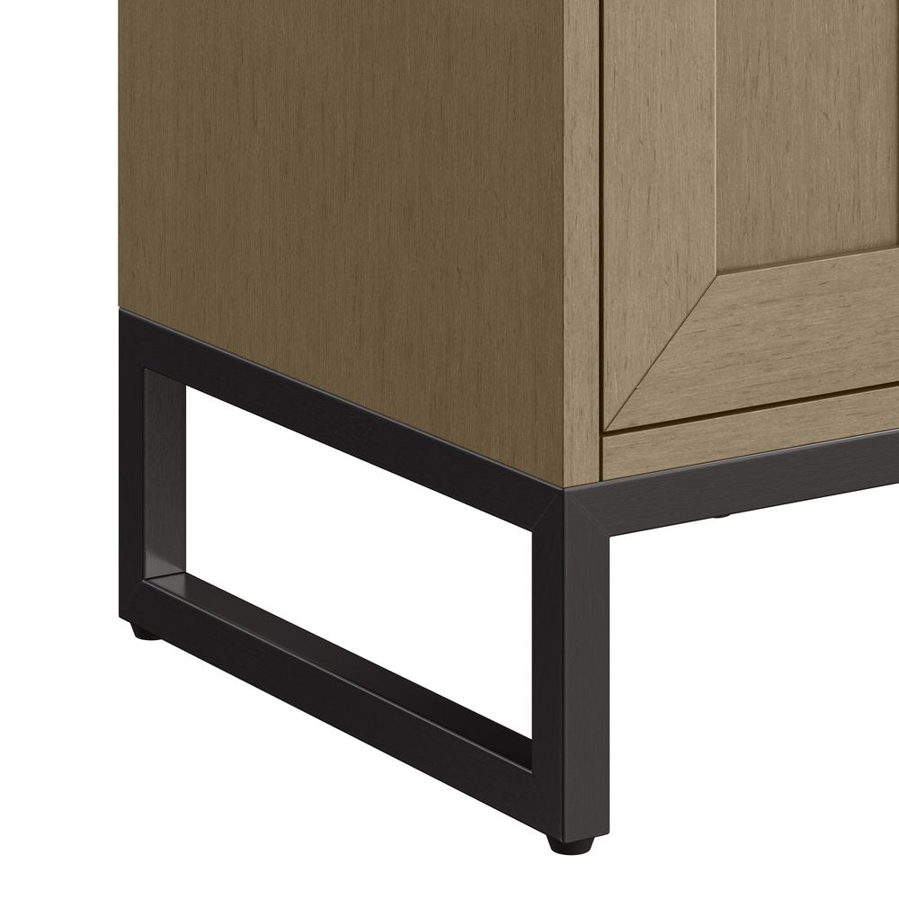 James Martin - Chianti 24" Single Vanity, Walnut Whisper, Matte Black, w/ White Glossy Composite Stone Top - 533V24WLWMBKWG view 21