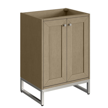 James Martin - Chianti 24" Single Vanity, Walnut Whisper w/ White Glossy Composite Stone Top - 533V24WLWLWG view 2