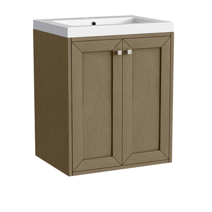 James Martin - Chianti 24" Single Vanity, Walnut Whisper w/ White Glossy Composite Stone Top - 533V24WLWLWG view 13