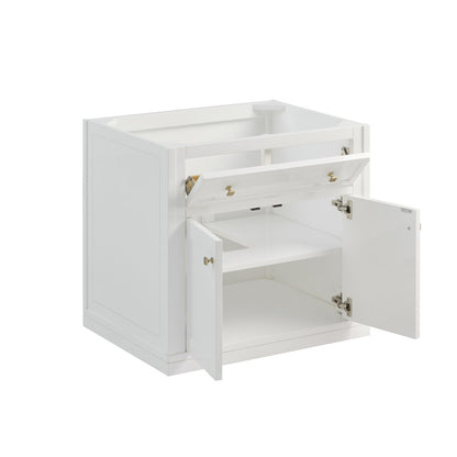 James Martin - Chicago 30" Single Vanity, Glossy White, w/ 3 CM Carrara Marble Top - 503-V30-GW-3CAR view 10