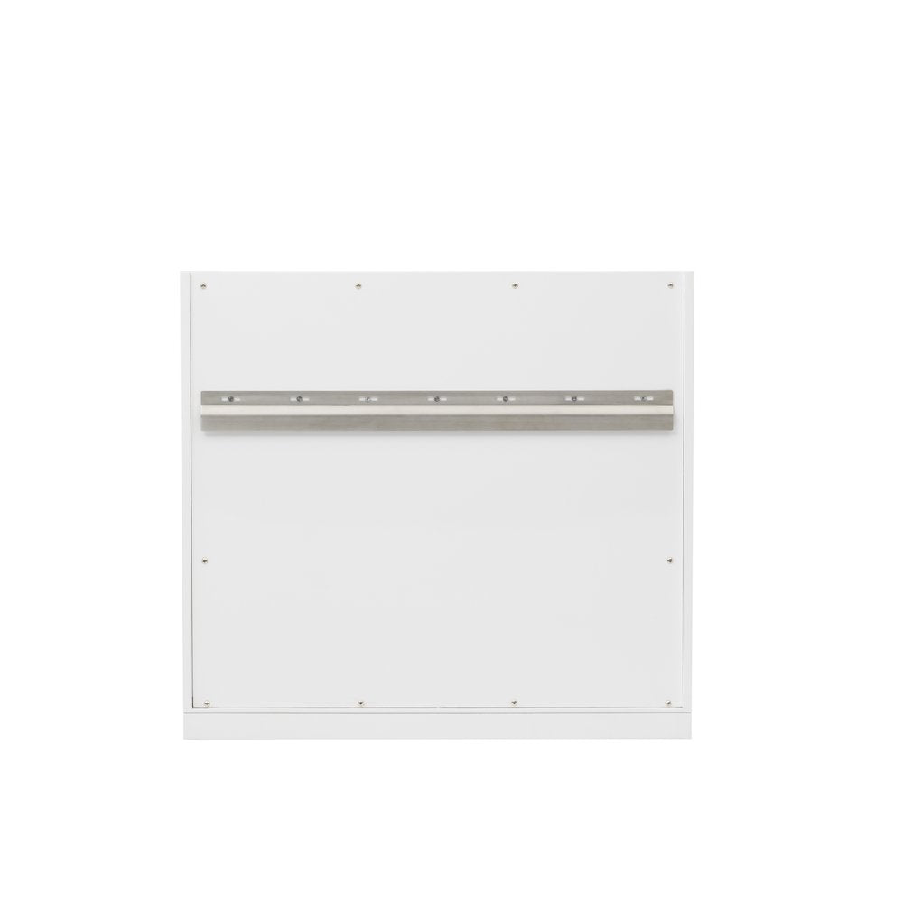 James Martin - Chicago 30" Single Vanity, Glossy White, w/ 3 CM Carrara Marble Top - 503-V30-GW-3CAR view 12