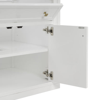 James Martin - Chicago 30" Single Vanity, Glossy White, w/ 3 CM Carrara Marble Top - 503-V30-GW-3CAR view 17