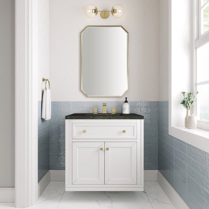 James Martin - Chicago 30" Single Vanity, Glossy White, w/ 3 CM Phantome Eclos Top - 503-V30-GW-3PHT view 6