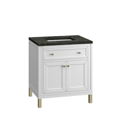 James Martin - Chicago 30" Single Vanity, Glossy White, w/ 3 CM Phantome Eclos Top - 503-V30-GW-3PHT view 16