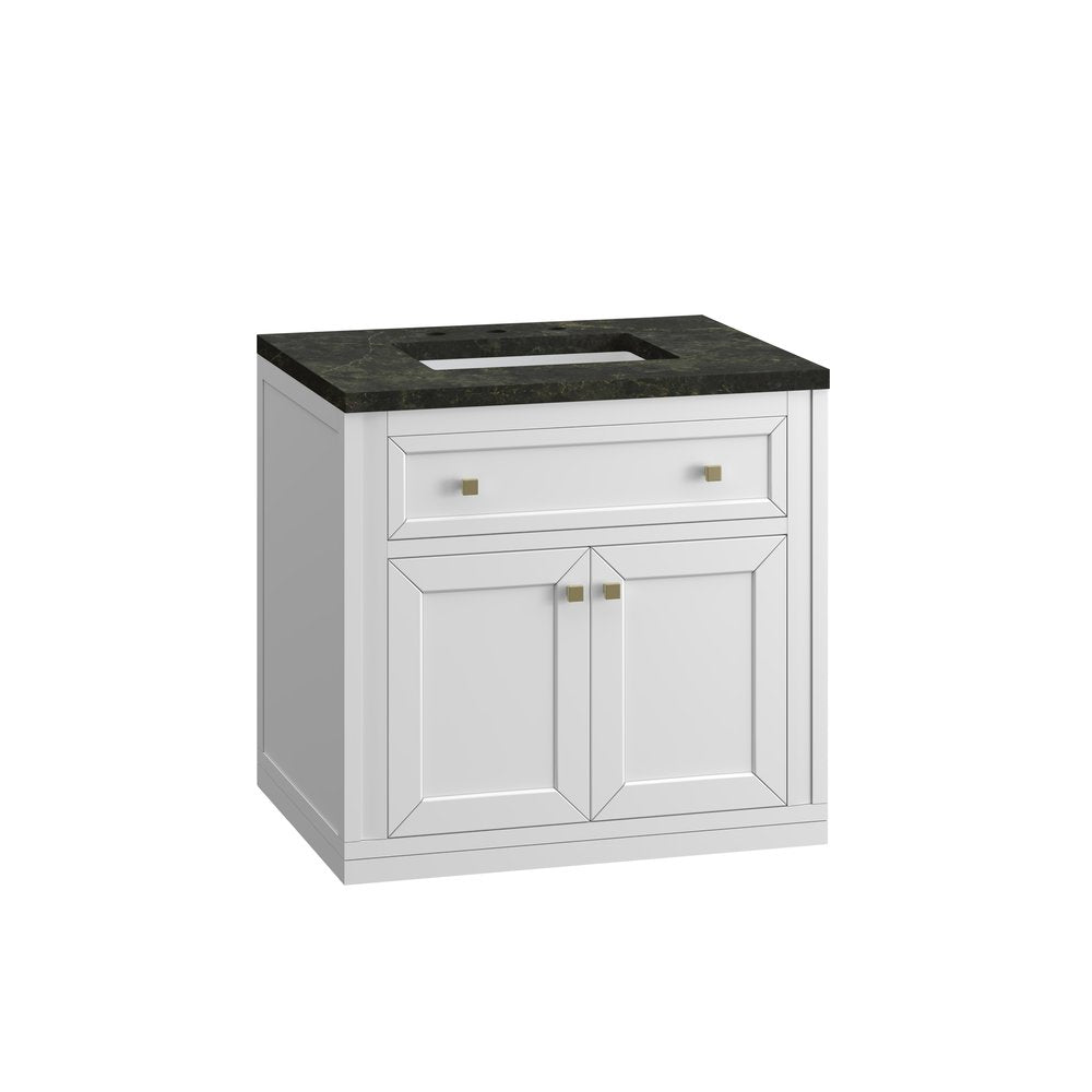 James Martin - Chicago 30" Single Vanity, Glossy White, w/ 3 CM Phantome Eclos Top - 503-V30-GW-3PHT view 17