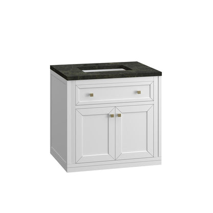 James Martin - Chicago 30" Single Vanity, Glossy White, w/ 3 CM Phantome Eclos Top - 503-V30-GW-3PHT view 17